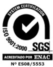 Kalitate-zigilua ISO9001:2000 - ENAC ES08 / 5553